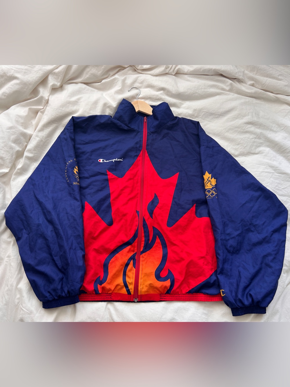 Vintage 1996 Champion Team Canada Olympic Windbreaker Jacket XL